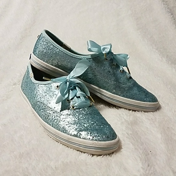 kate spade keds blue glitter